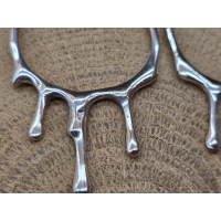 Echt zilveren oorbel stekers/hangers druipend 